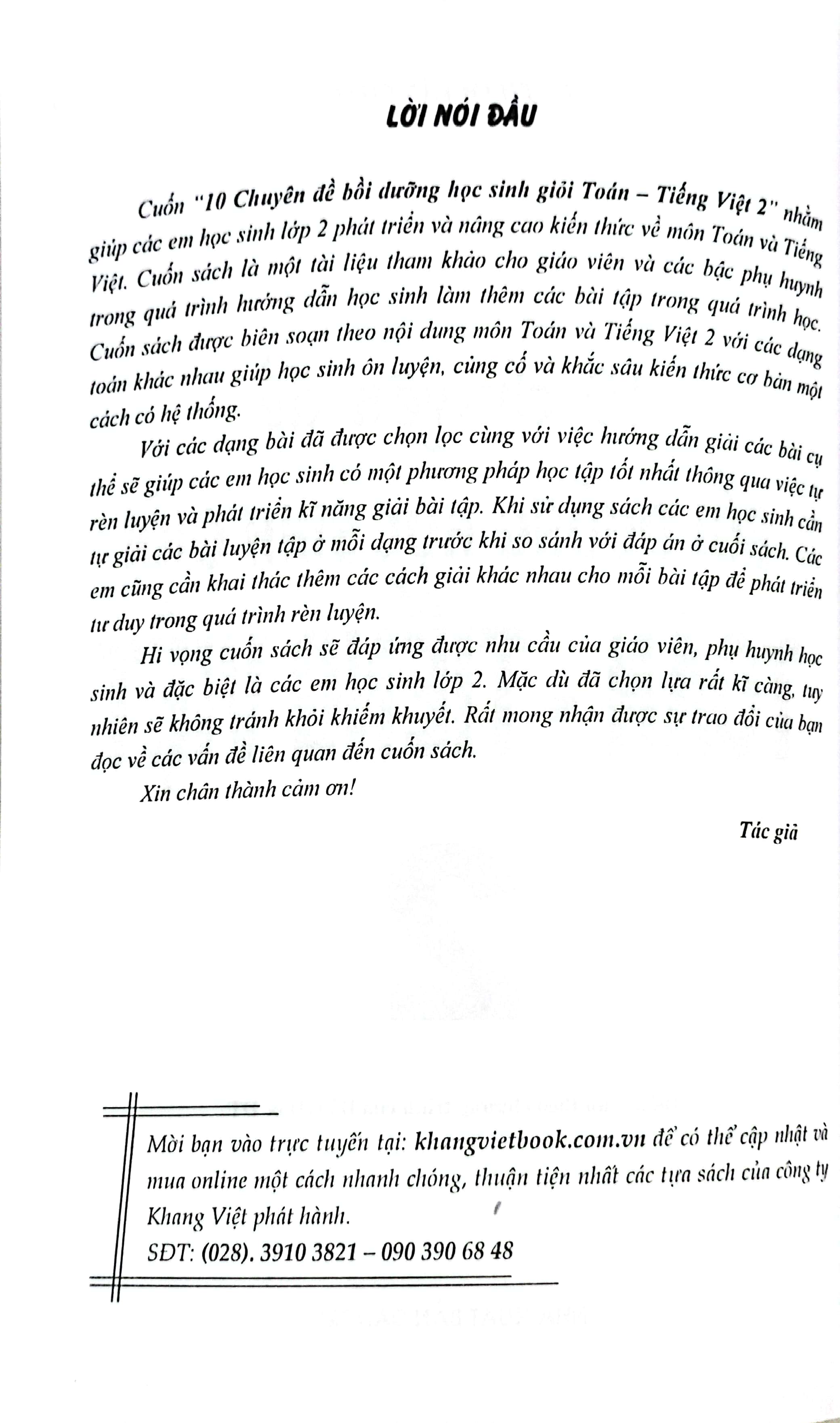 10 chuyên đề bồi dưỡng học sinh giỏi toán - tiếng việt 2 - Ảnh 4