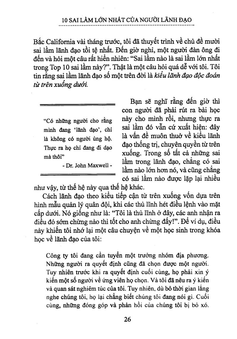 10 sai lầm lớn nhất của người lãnh đạo - Ảnh 4