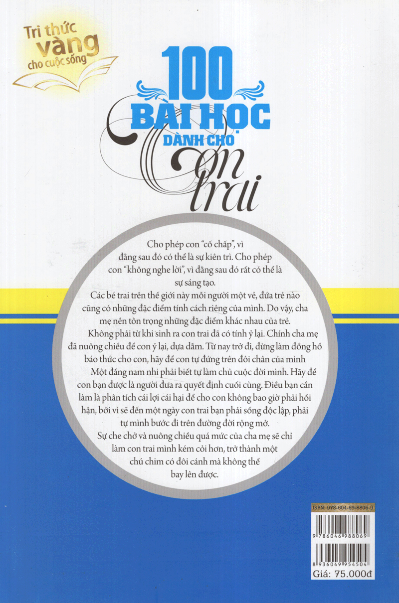 100 bài học dành cho con trai (tái bản 2017) - Ảnh 3