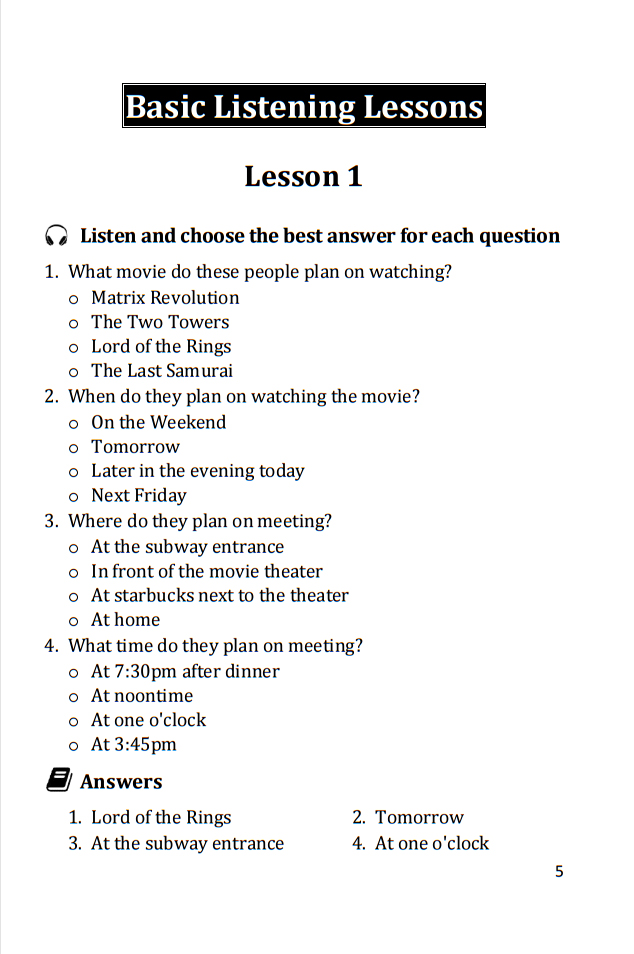 100 bài luyện nghe tiếng anh - Ảnh 5