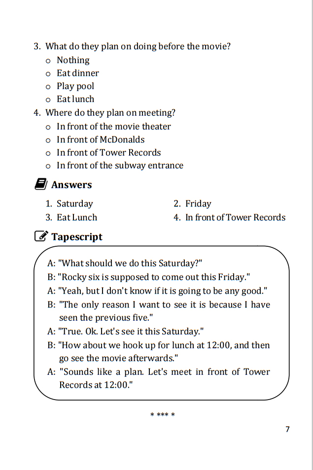 100 bài luyện nghe tiếng anh - Ảnh 7