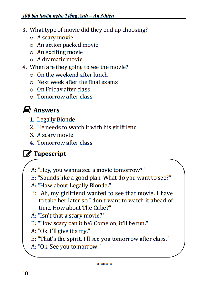 100 bài luyện nghe tiếng anh - Ảnh 9