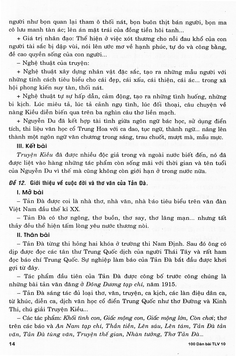 100 dàn bài chi tiết làm văn lớp 10 - Ảnh 18