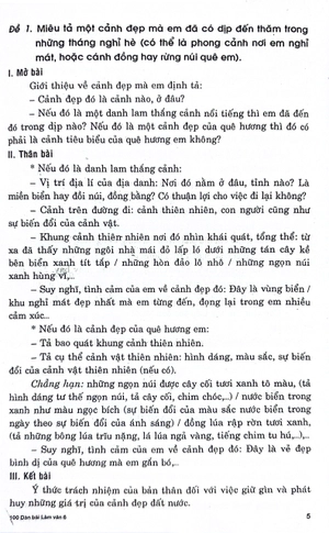 100 dàn bài chi tiết tập làm văn 6 (theo chương trình gdpt mới) - Ảnh 10