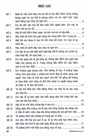 100 dàn bài chi tiết tập làm văn 6 (theo chương trình gdpt mới) - Ảnh 4