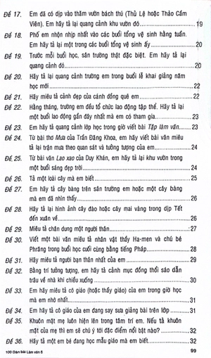 100 dàn bài chi tiết tập làm văn 6 (theo chương trình gdpt mới) - Ảnh 5