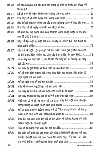 100 dàn bài chi tiết tập làm văn 6 (theo chương trình gdpt mới) - Ảnh 8