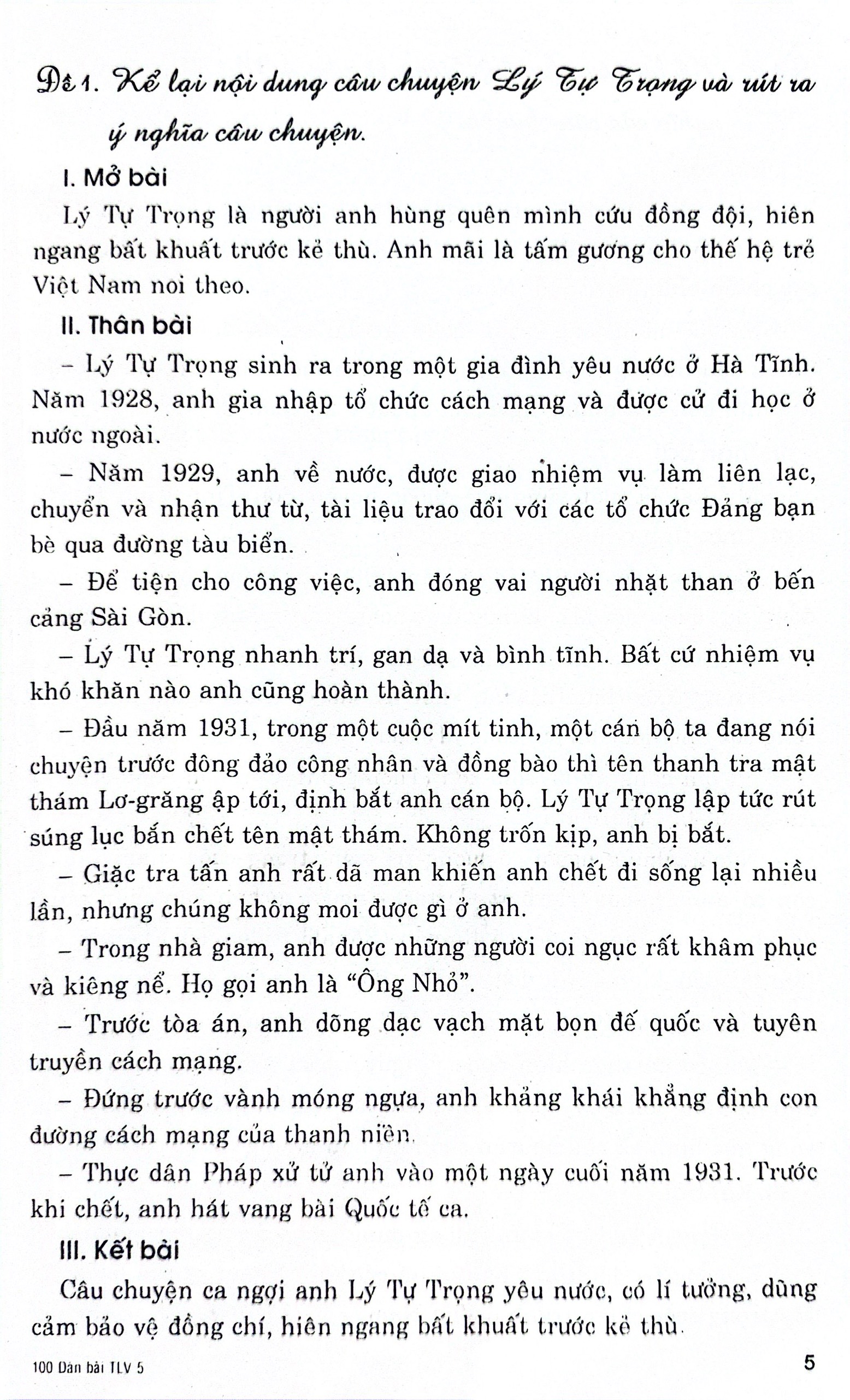 100 dàn bài chi tiết tập làm văn lớp 5 (theo chương trình gdpt mới) - Ảnh 6