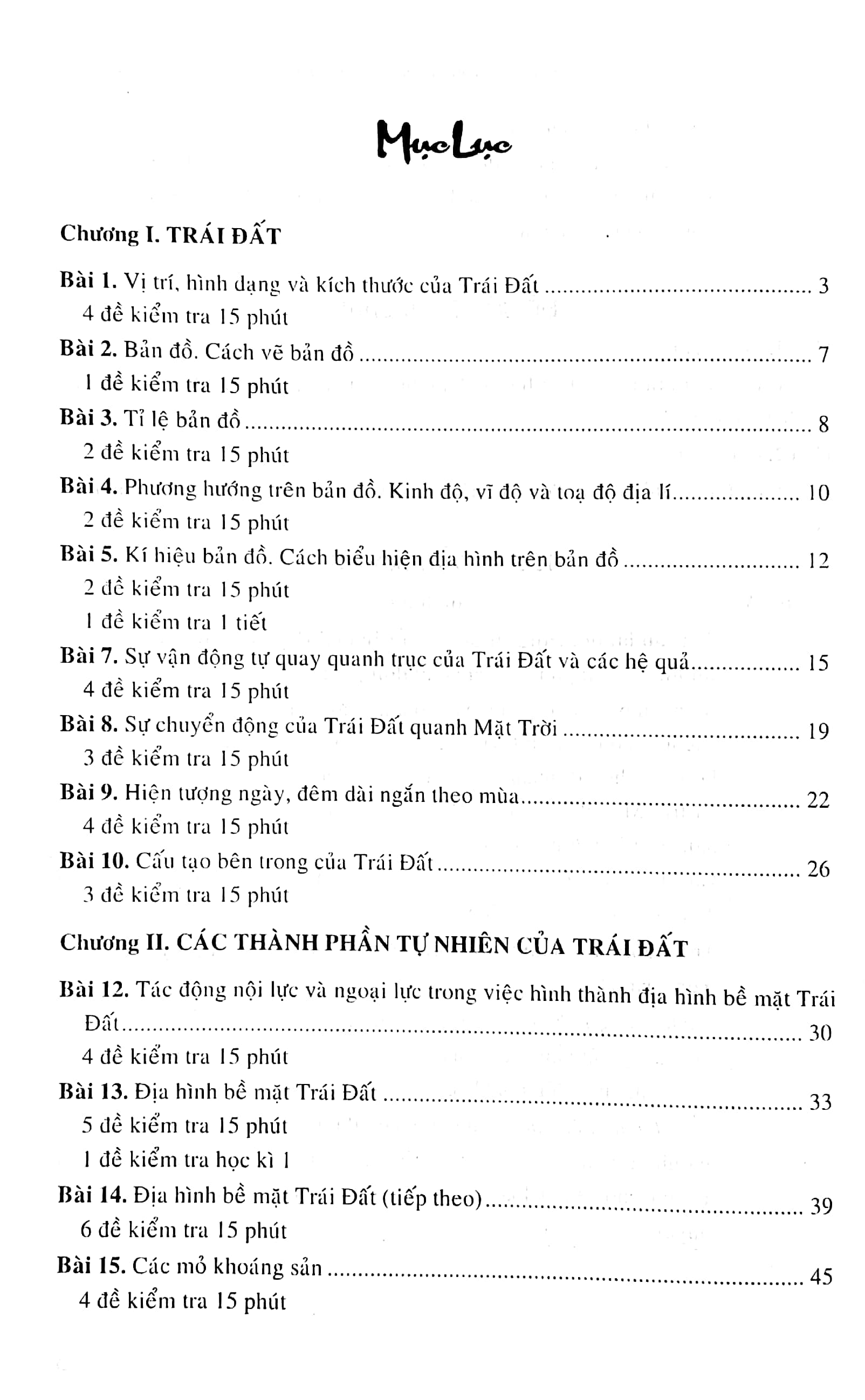 100 đề kiểm tra địa lí 6 (15 phút - 45 phút - học kì) - Ảnh 3