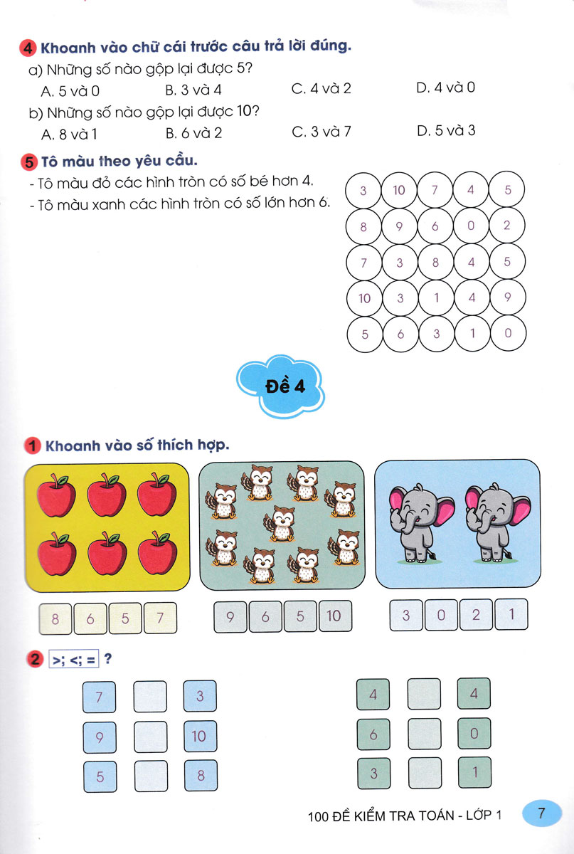 100 đề kiểm tra toán 1 - Ảnh 9