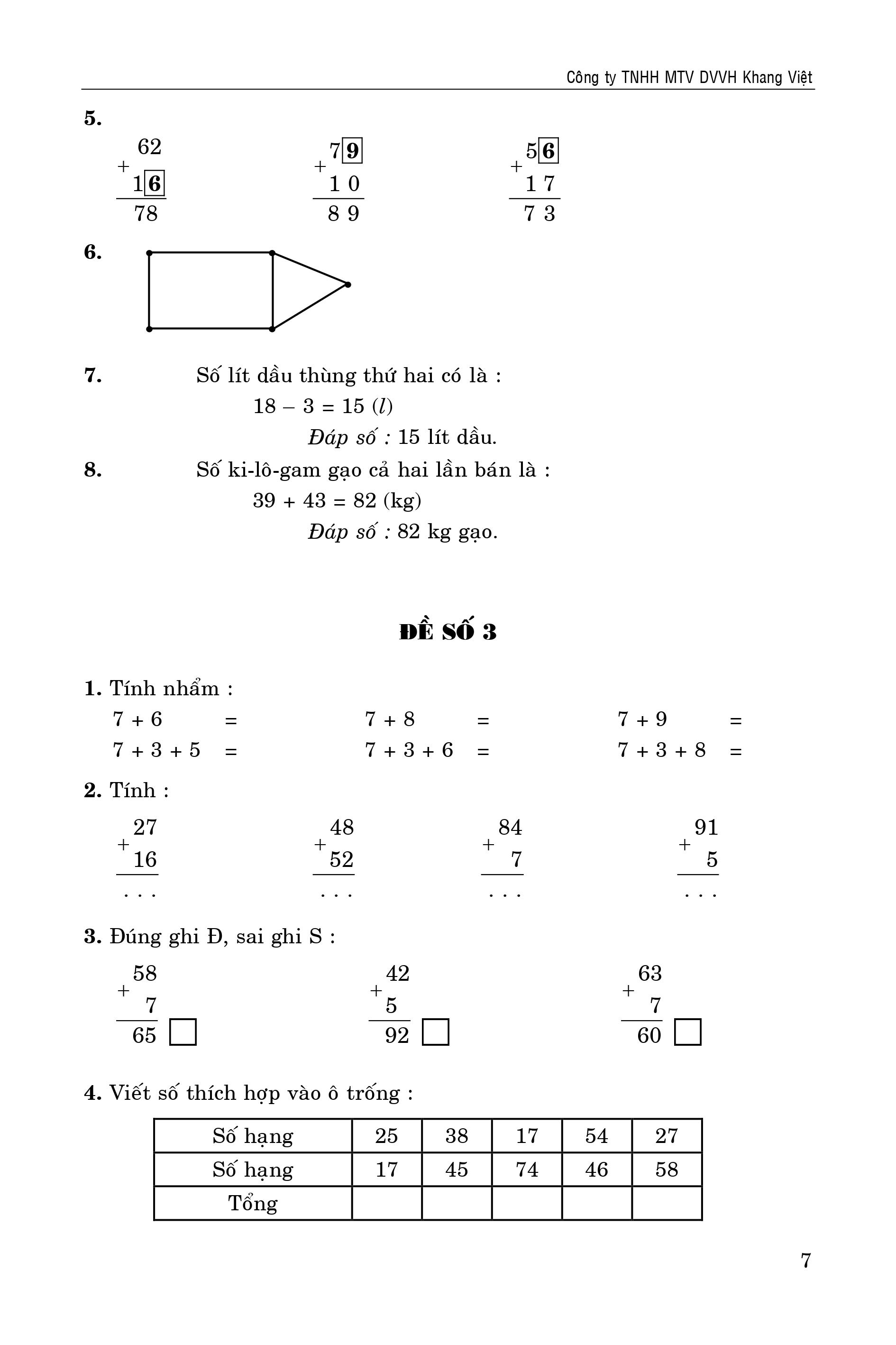 100 đề kiểm tra toán 2 - Ảnh 11