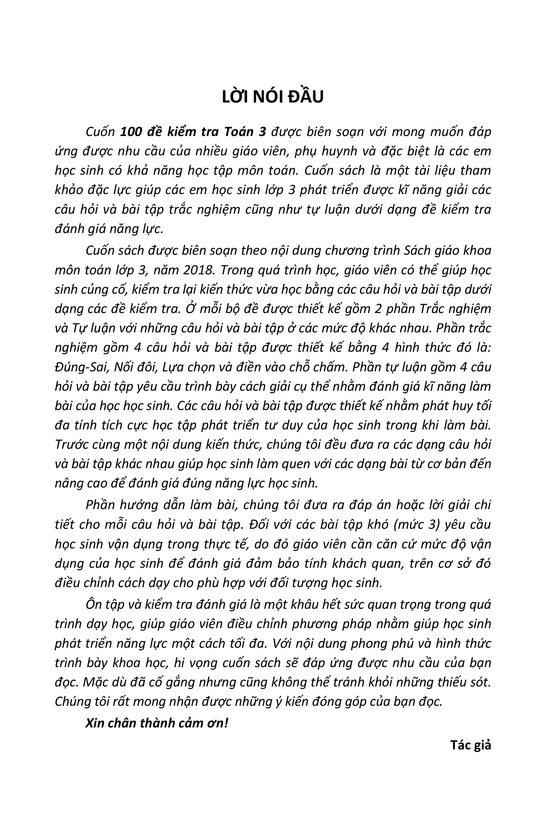 100 đề kiểm tra toán 3 - Ảnh 3