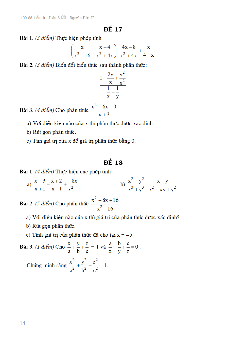 100 đề kiểm tra toán 8 - Ảnh 15