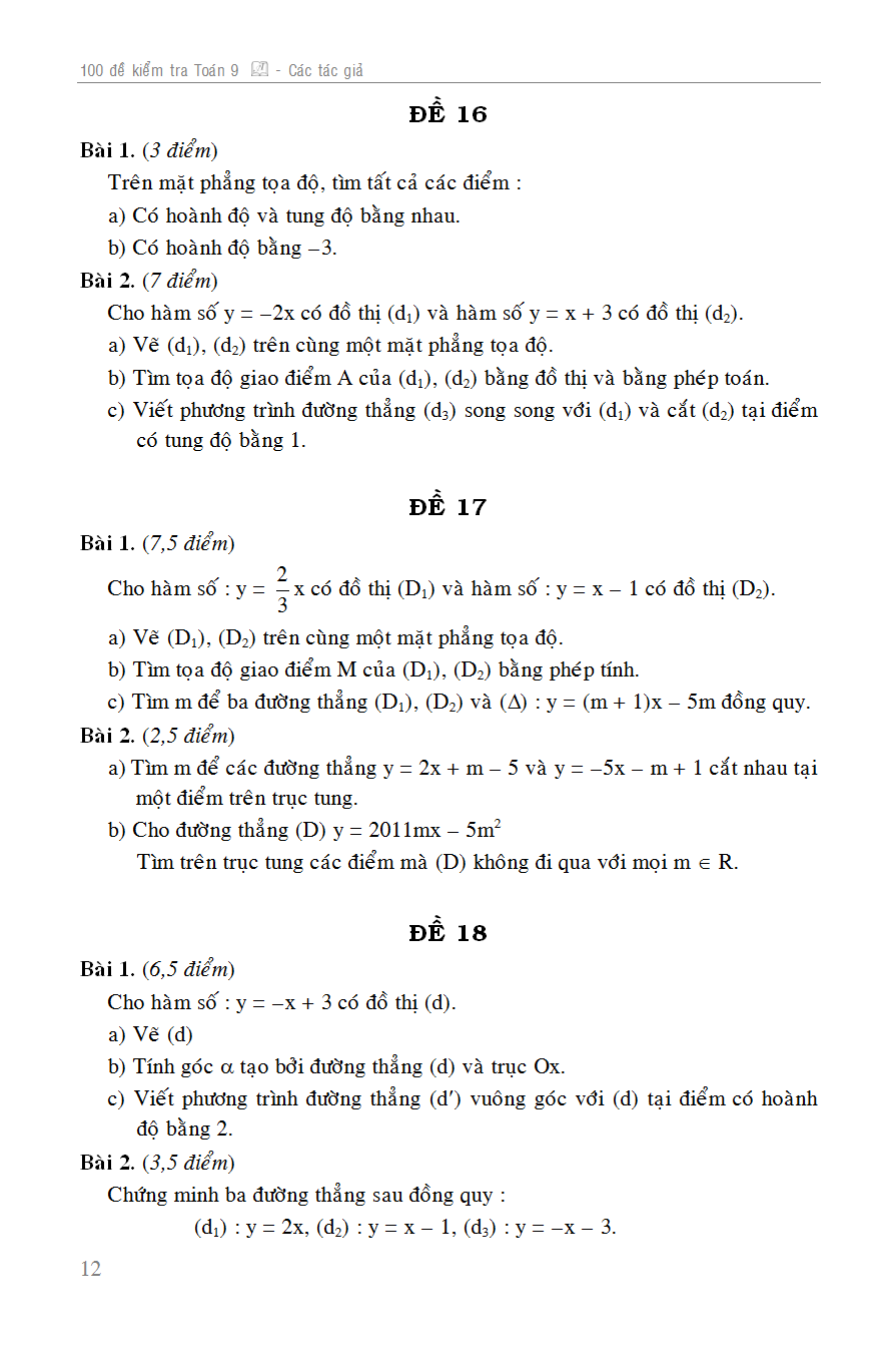 100 đề kiểm tra toán 9 - Ảnh 13