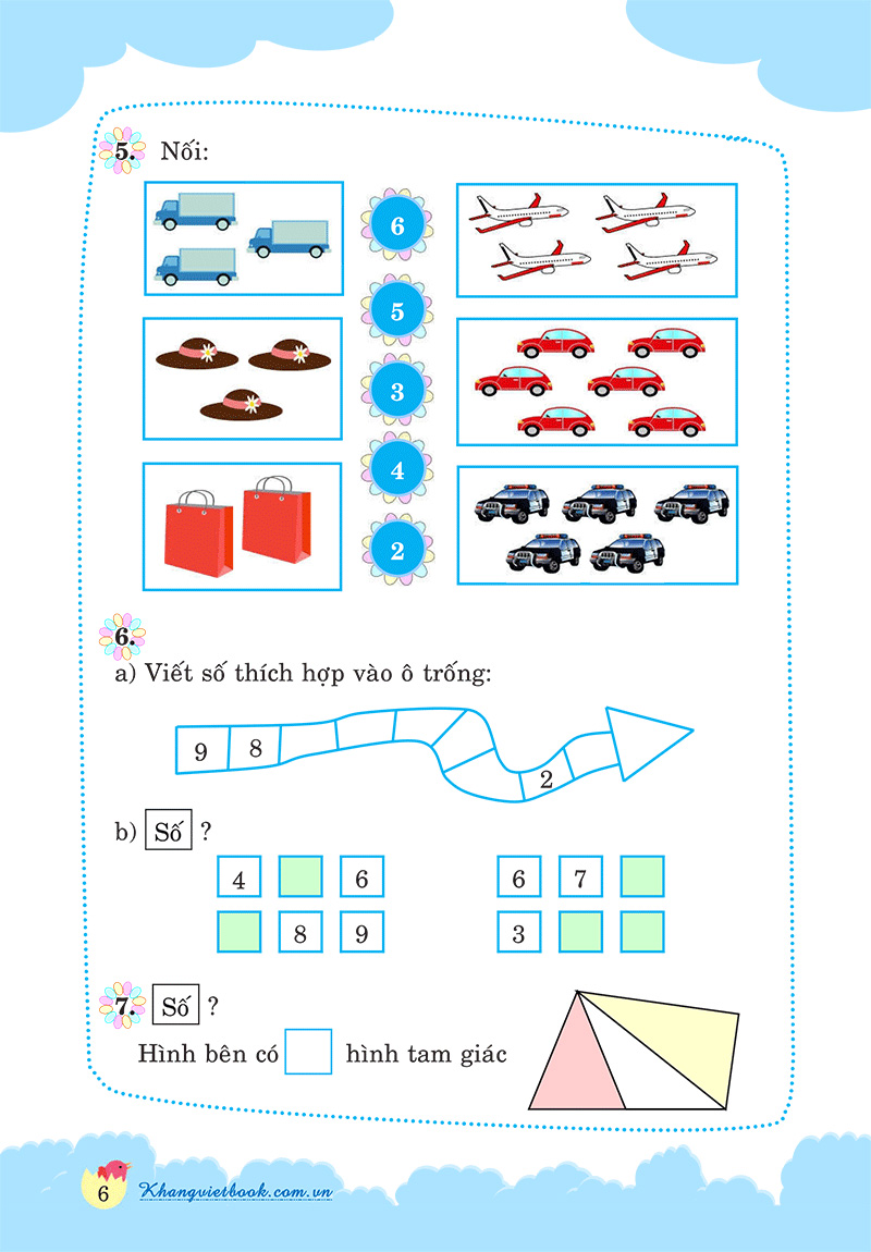 100 đề kiểm tra toán lớp 1 - Ảnh 11