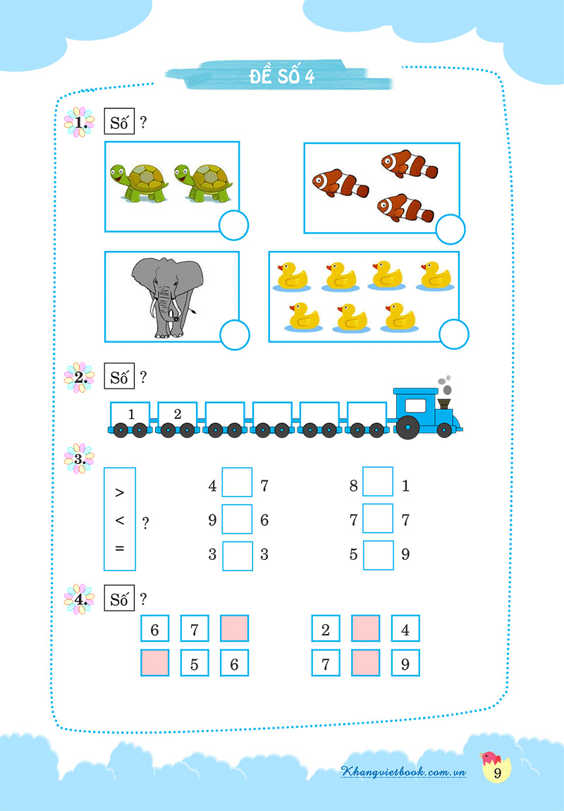 100 đề kiểm tra toán lớp 1 - Ảnh 16