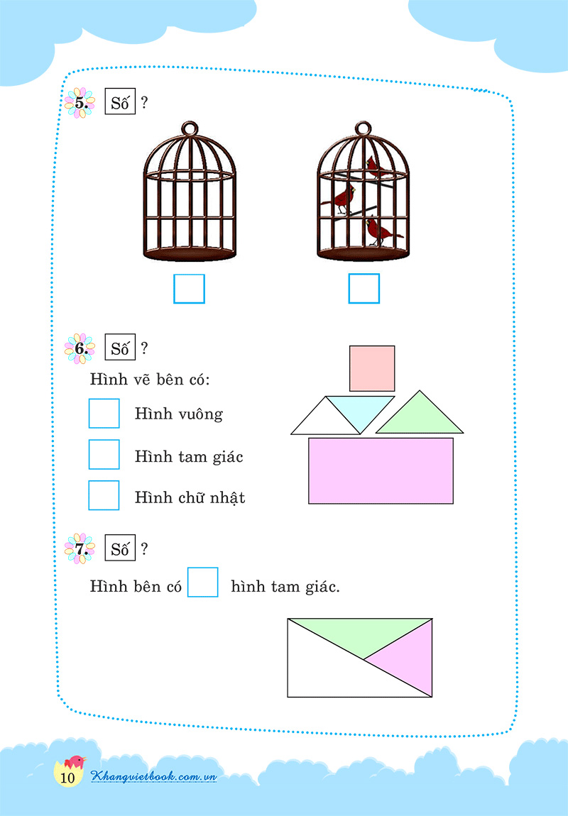 100 đề kiểm tra toán lớp 1 - Ảnh 18