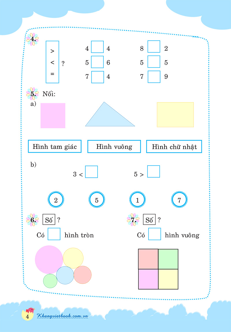 100 đề kiểm tra toán lớp 1 - Ảnh 6