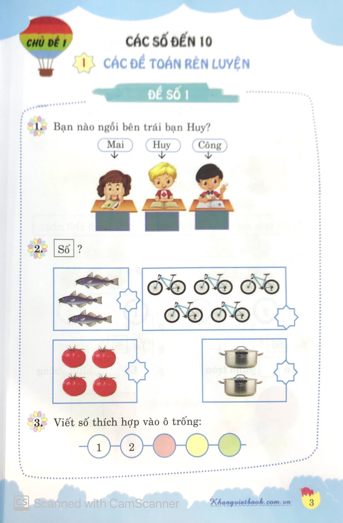 100 đề kiểm tra toán lớp 1 - Ảnh 9