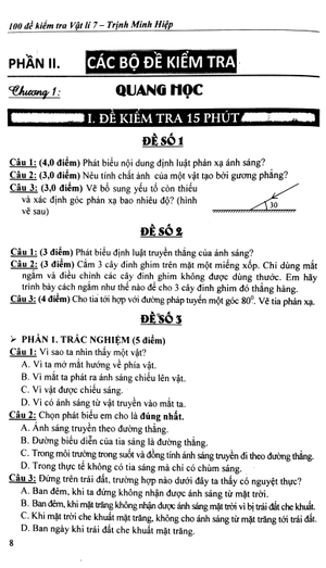 100 đề kiểm tra vật lý 7 - Ảnh 8