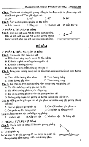 100 đề kiểm tra vật lý 7 - Ảnh 9