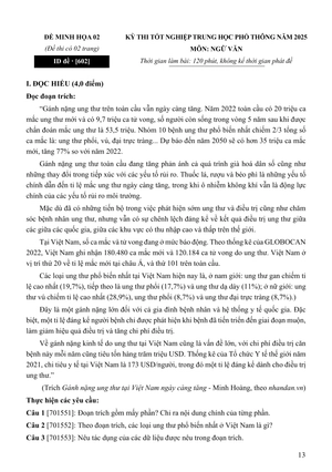 100 đề minh họa tốt nghiệp thpt 2025 - môn ngữ văn - Ảnh 12