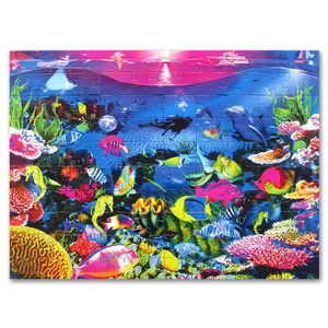 100-piece children's neon jigsaw: neon reef - Ảnh 5