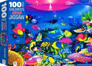 100-piece children's neon jigsaw: neon reef - Ảnh 8