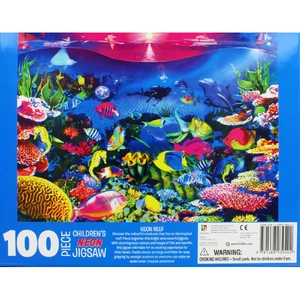 100-piece children's neon jigsaw: neon reef - Ảnh 9
