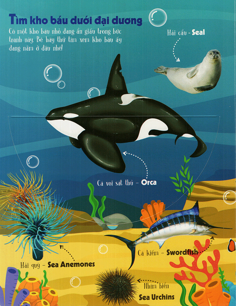 100 từ đầu tiên về các loài động vật - sách lật mở (2018) - Ảnh 10