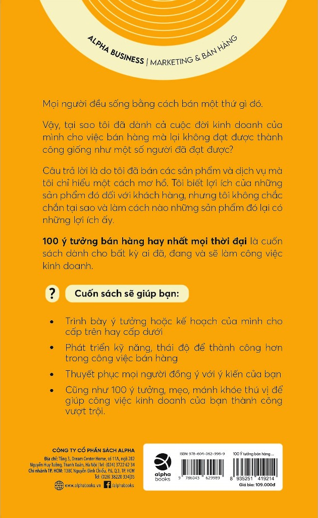 100 ý tưởng bán hàng hay nhất mọi thời đại (tái bản 2023) - Ảnh 3