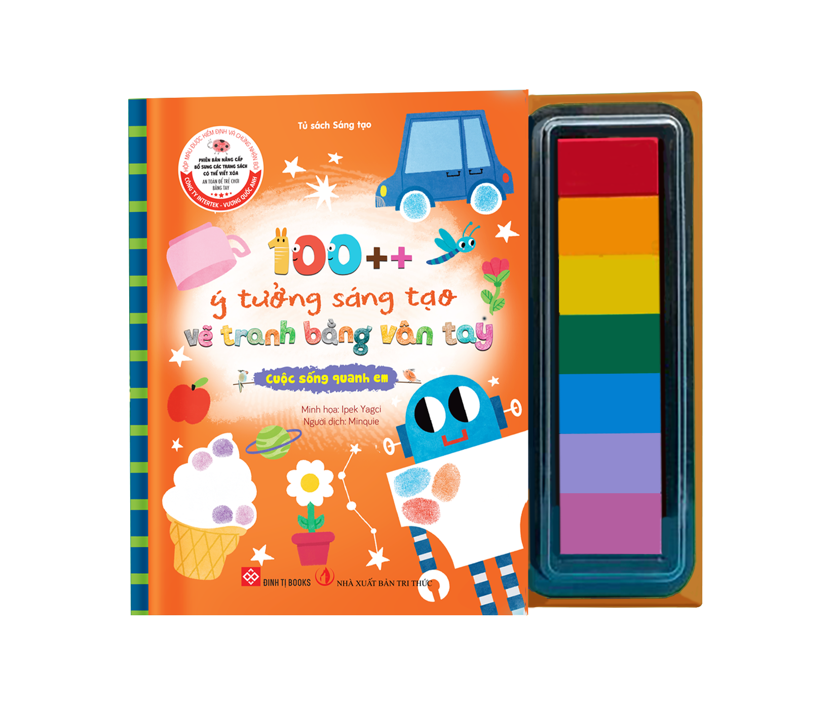 100++ Ý Tưởng Sáng Tạo Vẽ Tranh Bằng Vân Tay - Cuộc Sống Quanh Em - Bìa Cứng - Ảnh 2