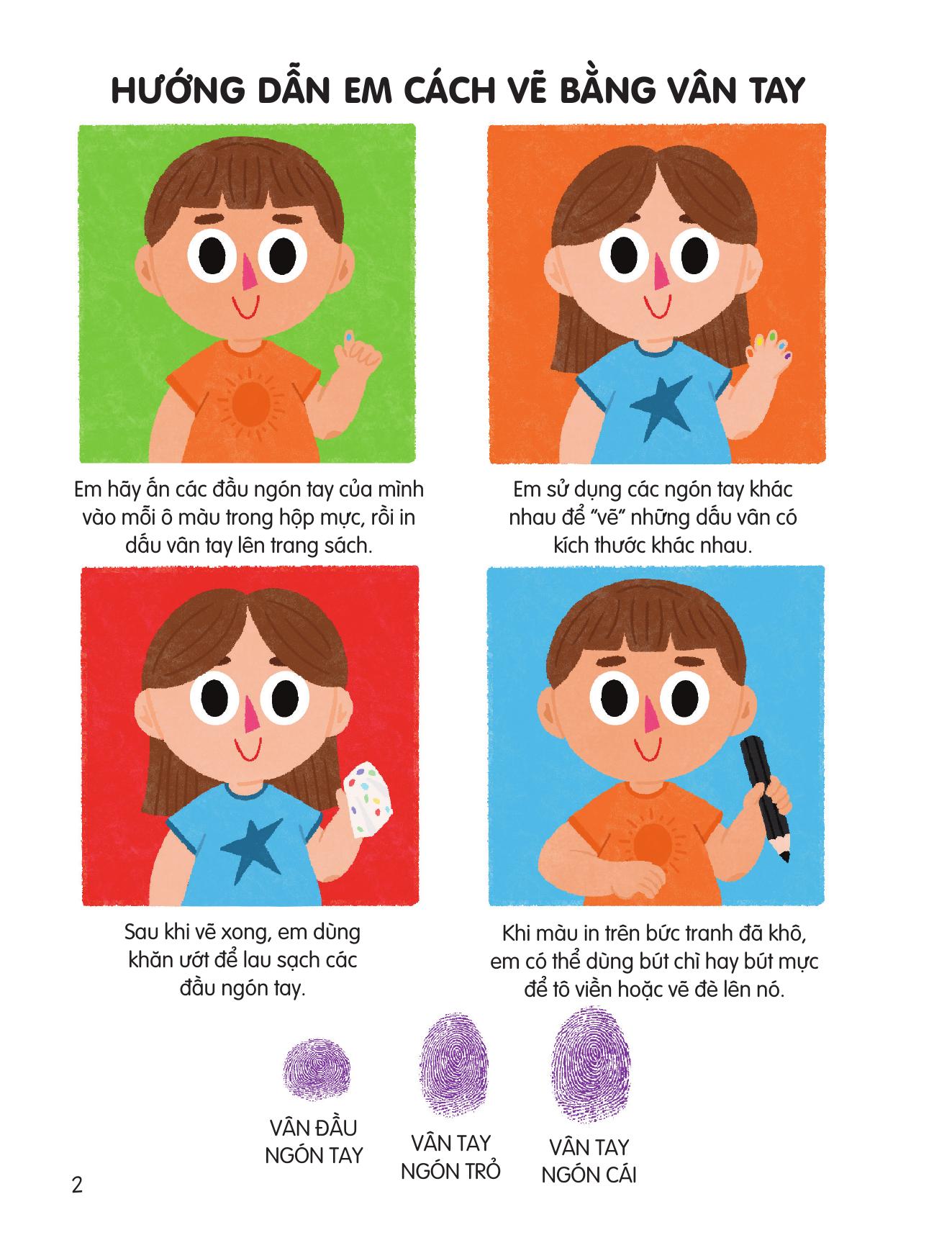 100++ Ý Tưởng Sáng Tạo Vẽ Tranh Bằng Vân Tay - Cuộc Sống Quanh Em - Bìa Cứng - Ảnh 4