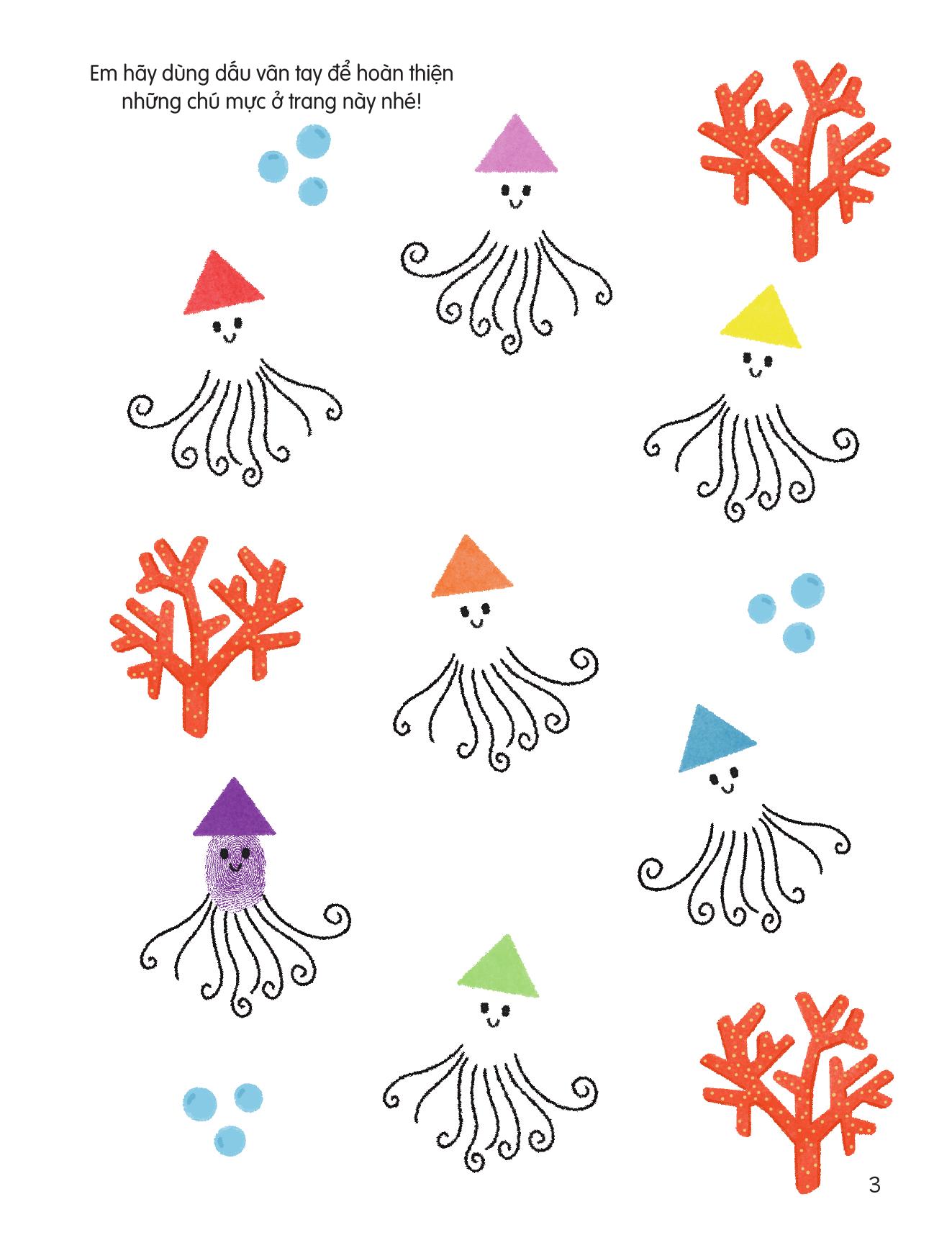 100++ Ý Tưởng Sáng Tạo Vẽ Tranh Bằng Vân Tay - Cuộc Sống Quanh Em - Bìa Cứng - Ảnh 5