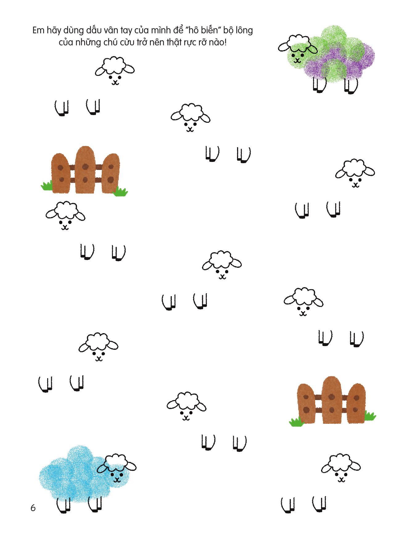 100++ Ý Tưởng Sáng Tạo Vẽ Tranh Bằng Vân Tay - Cuộc Sống Quanh Em - Bìa Cứng - Ảnh 8