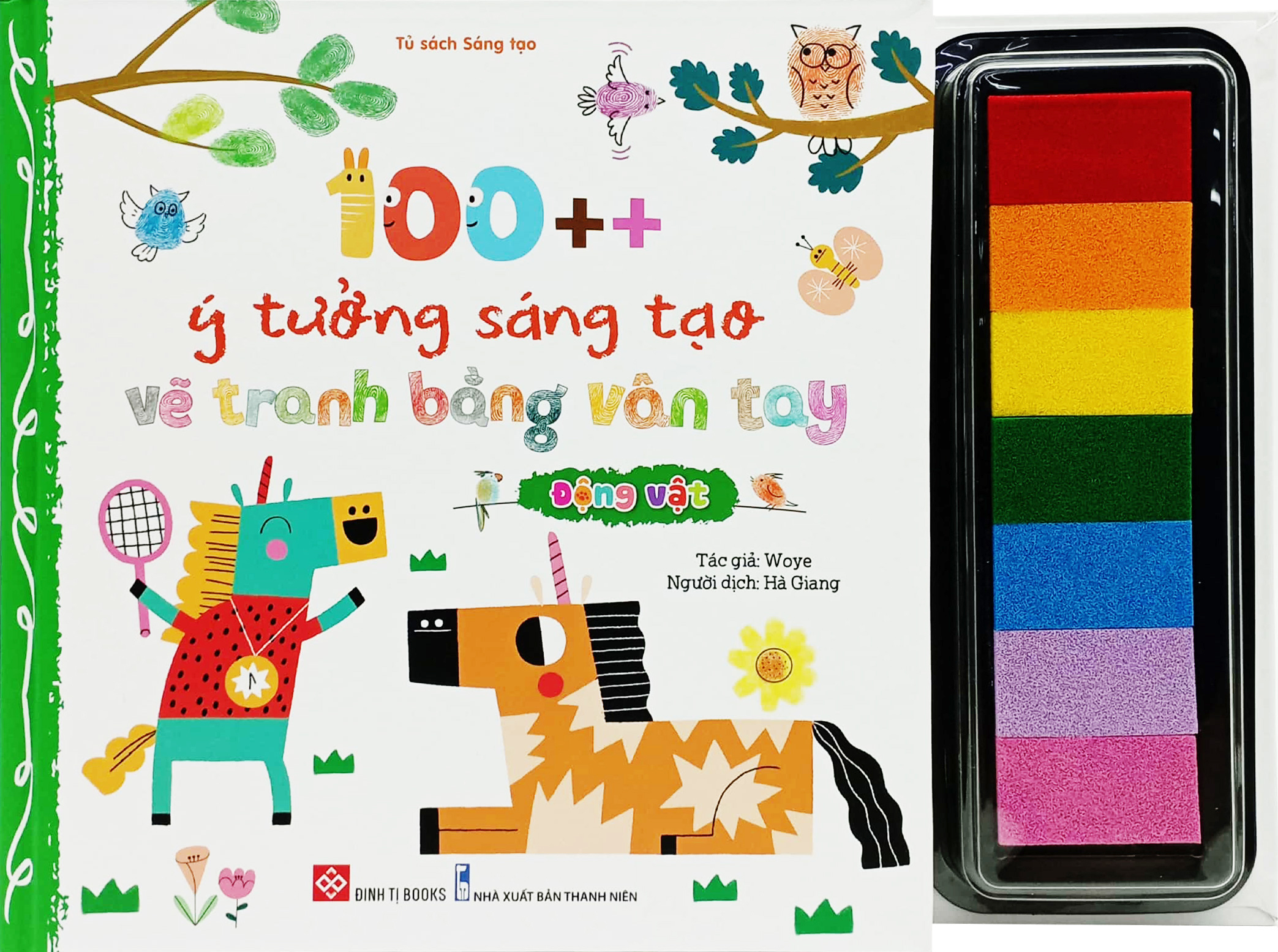 100++ ý tưởng sáng tạo vẽ tranh bằng vân tay - động vật - Ảnh 2