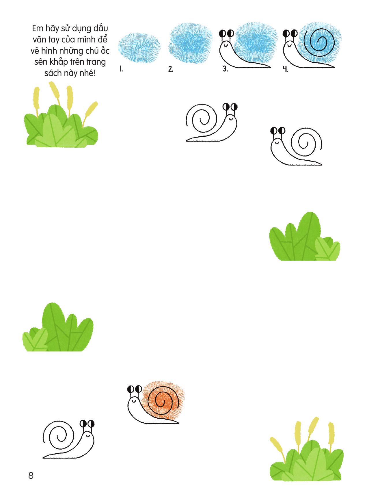100++ Ý Tưởng Sáng Tạo Vẽ Tranh Bằng Vân Tay - Động Vật Quanh Em - Bìa Cứng - Ảnh 10