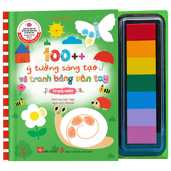 100++ Ý Tưởng Sáng Tạo Vẽ Tranh Bằng Vân Tay - Trong Vườn - Bìa Cứng