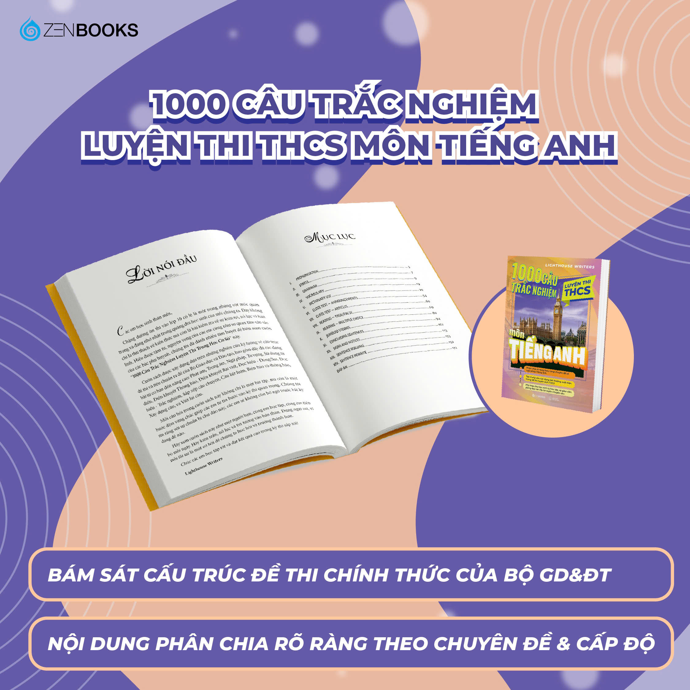 1000 Câu Trắc Nghiệm Luyện Thi THCS Môn Tiếng Anh - Ảnh 3
