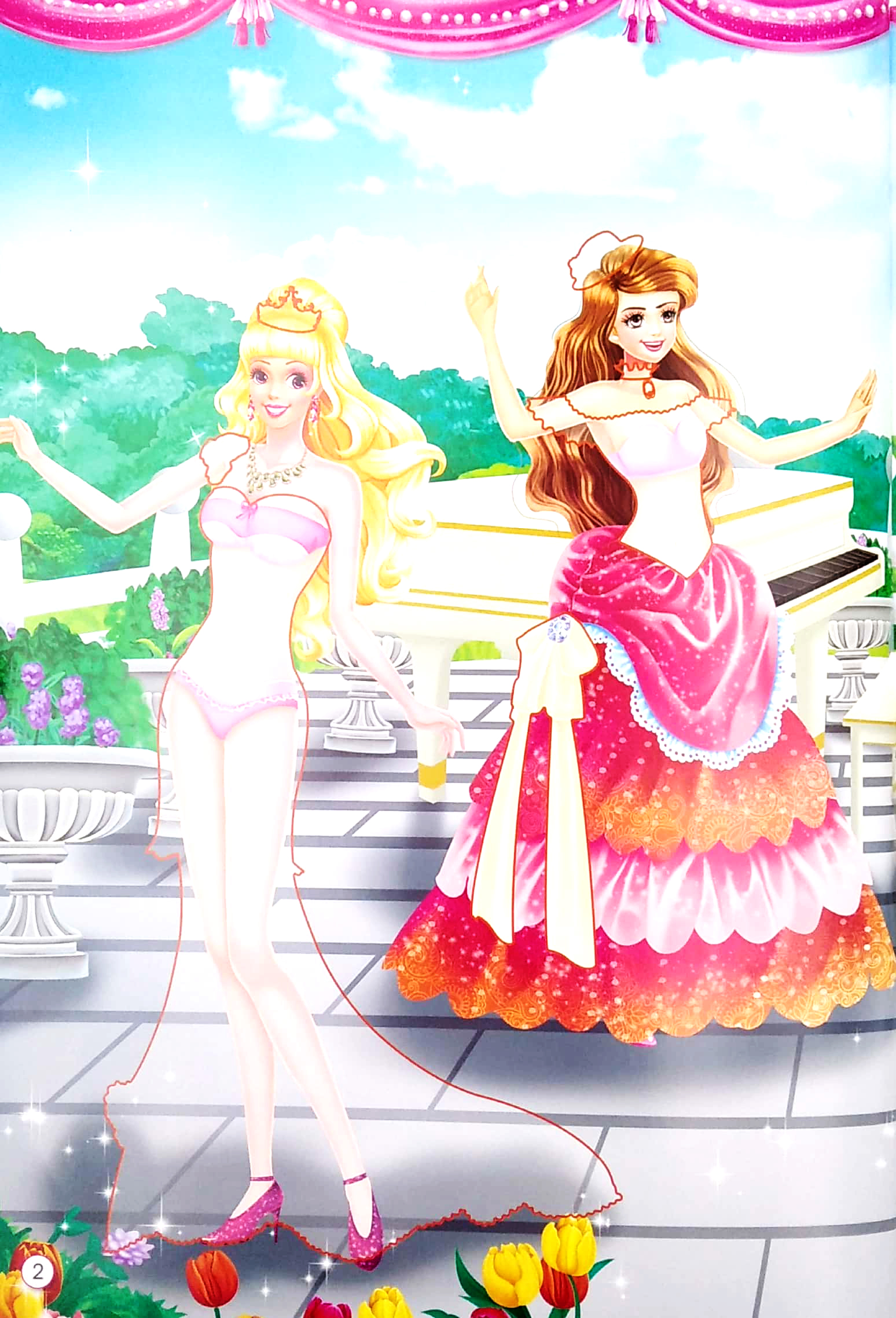 1000 hình dán trang phục công chúa - công chúa hoa lệ (tái bản) - Ảnh 2