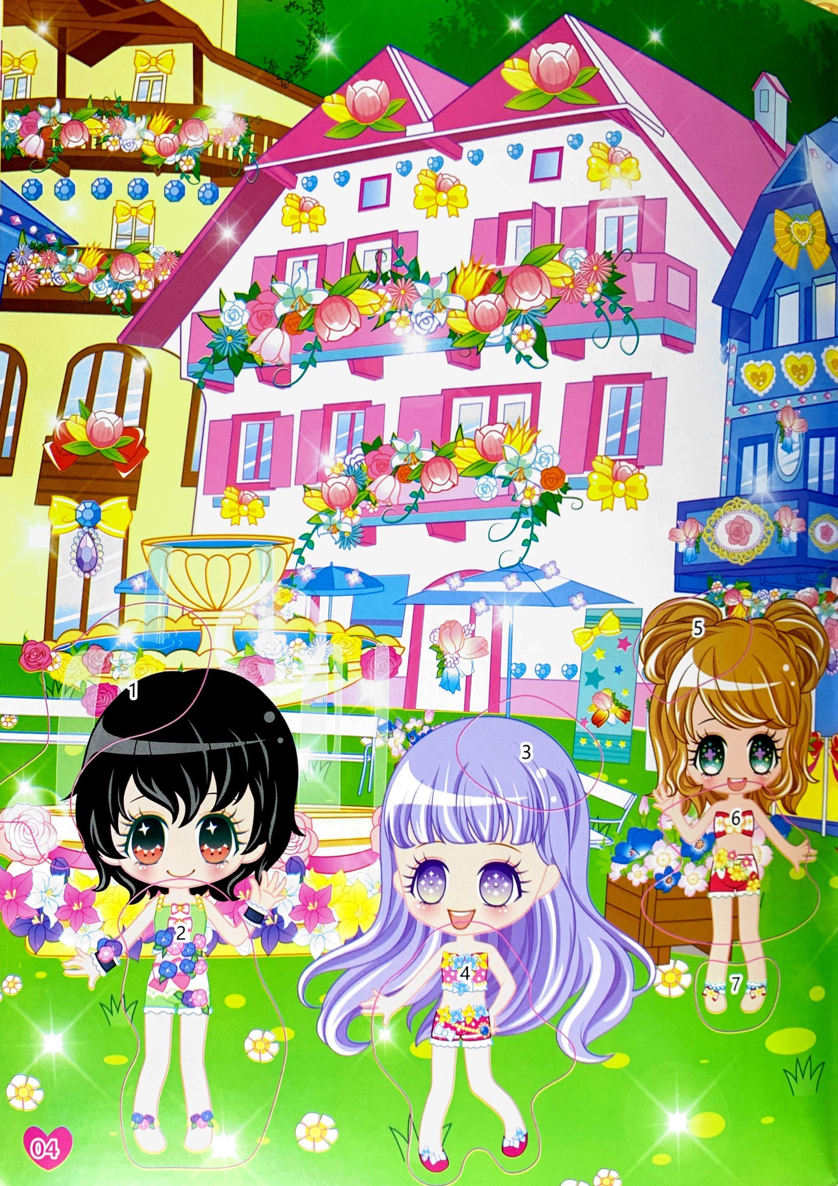 1000 hình dán trang phục công chúa - công chúa hoa tường vi (tái bản 2023) - Ảnh 5