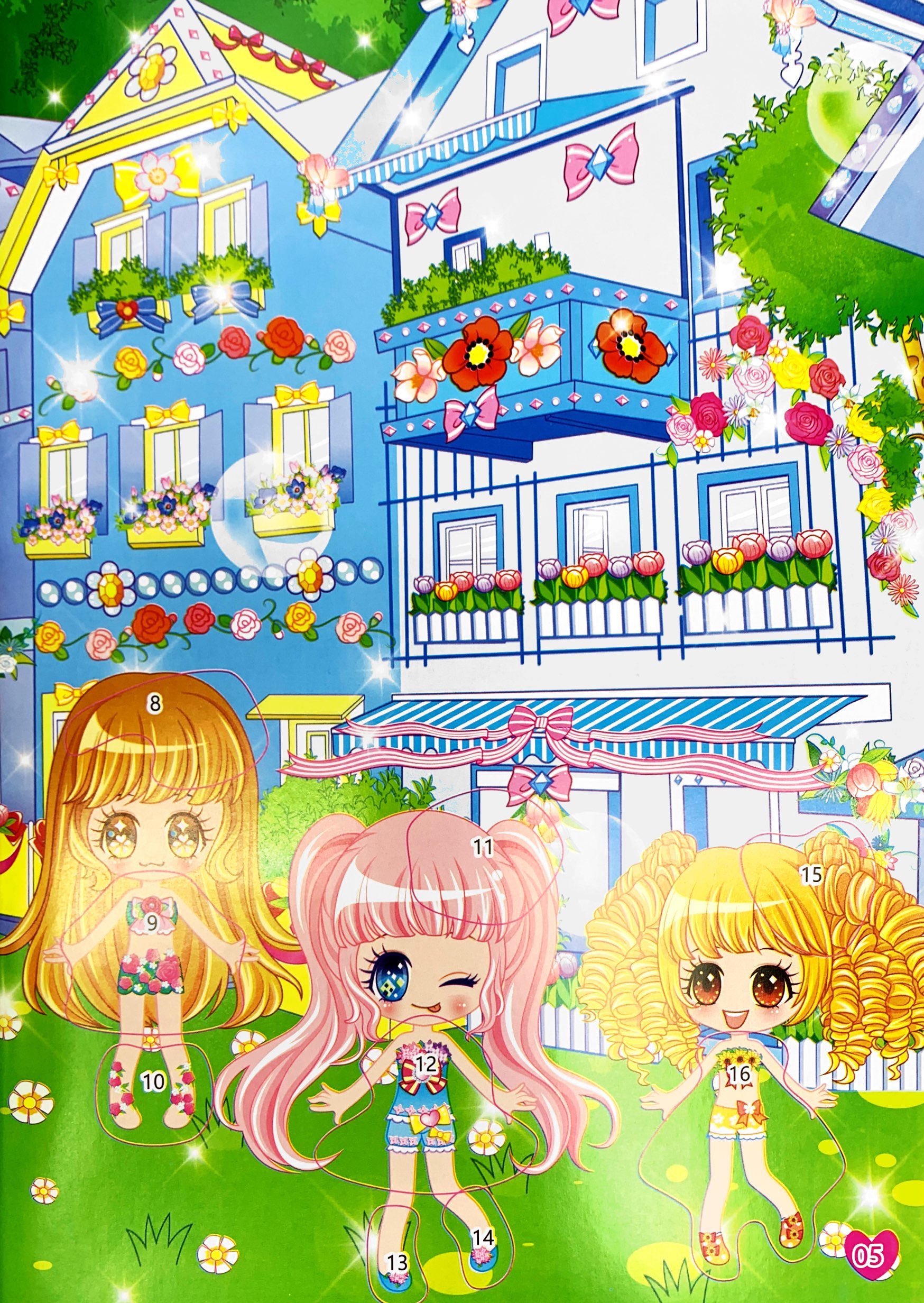 1000 hình dán trang phục công chúa - công chúa hoa tường vi (tái bản 2023) - Ảnh 6