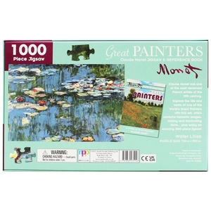 1000 piece jigsaw & reference book: great painters claude monet - Ảnh 4
