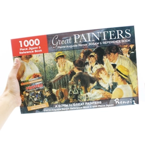 1000 piece jigsaw & reference book: great painters pierre-auguste renoir - Ảnh 3