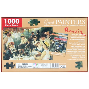 1000 piece jigsaw & reference book: great painters pierre-auguste renoir - Ảnh 4