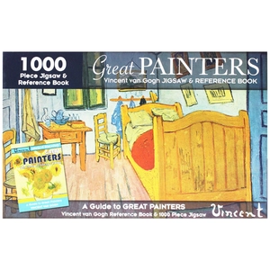 1000 piece jigsaw & reference book: great painters vincent van gogh - Ảnh 2