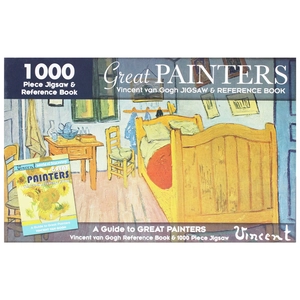 1000 piece jigsaw & reference book: great painters vincent van gogh - Ảnh 3