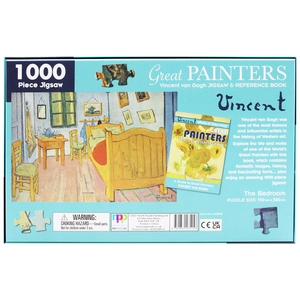 1000 piece jigsaw & reference book: great painters vincent van gogh - Ảnh 4