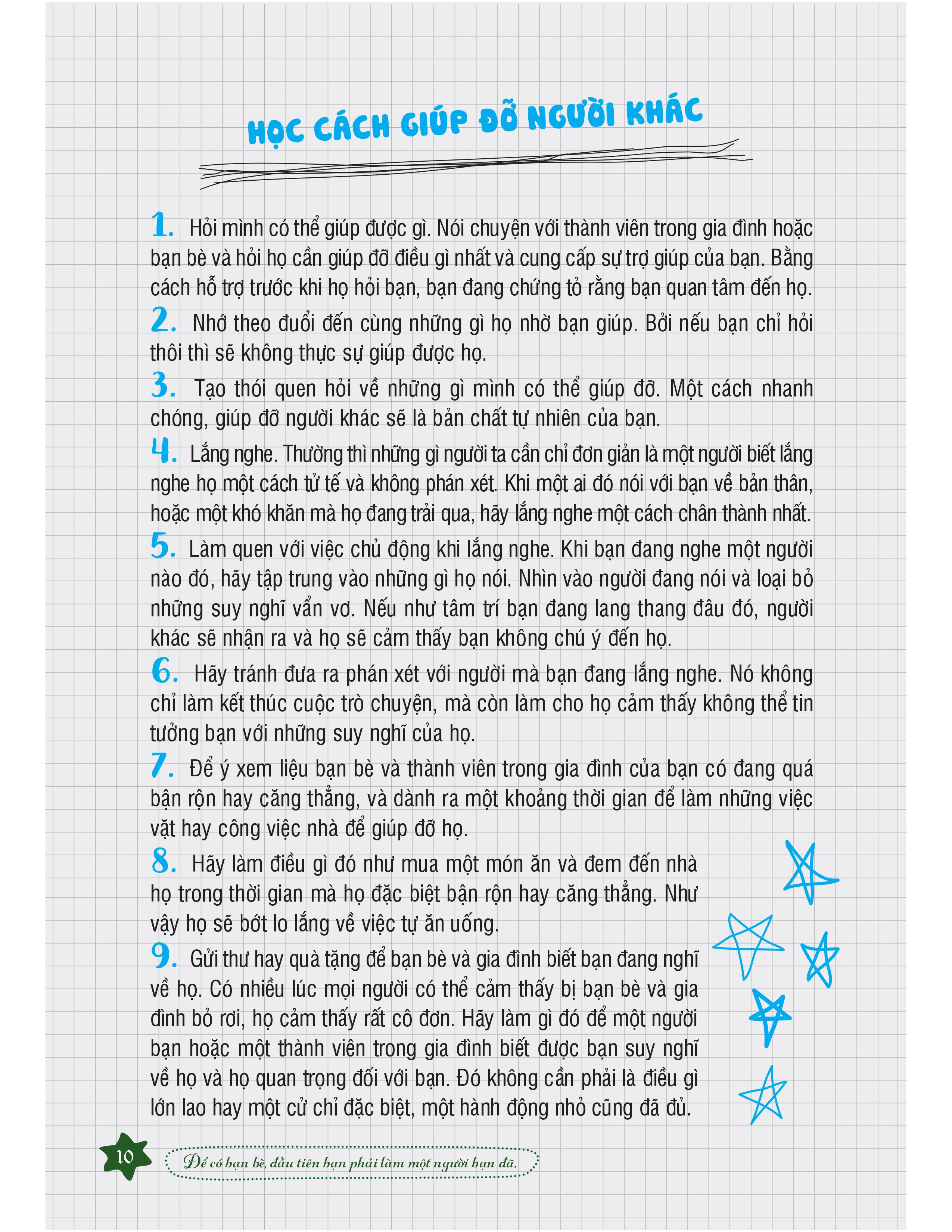 1001 bí quyết dành cho tuổi học trò - hướng dẫn sử dụng tình bạn - Ảnh 8