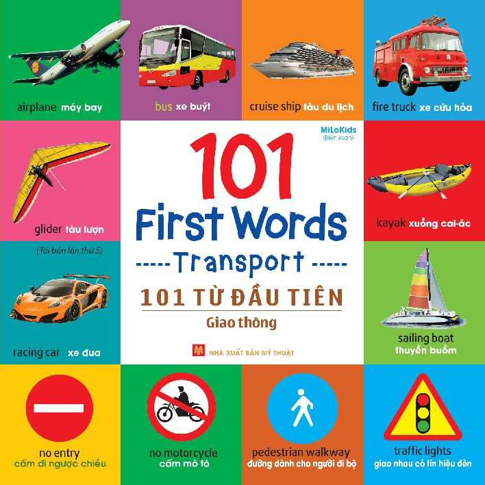 101 First Words - Transport- 101 Từ Đầu Tiên - Giao Thông - Bìa Cứng (Tái Bản 2021) - Ảnh 2